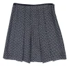 Club Monaco - Black & Silver Geometric Brocade Pleated Skirt Sz 0