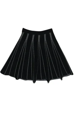 Club Monaco - Black & White Knit "Plunetta" Circle Skirt Sz XS