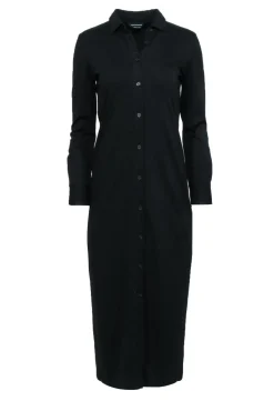 Club Monaco - Black Knit Maxi Shirt Dress Sz XS