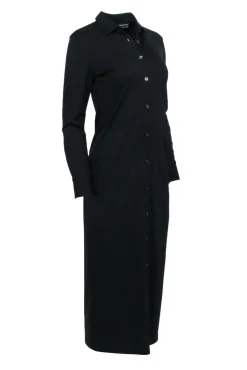 Club Monaco - Black Knit Maxi Shirt Dress Sz XS