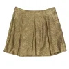 Club Monaco - Gold Brocade Pleated Skirt Sz 10