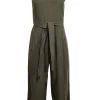 Club Monaco - Green Sleeveless Tie-Back Jumpsuit Sz 2