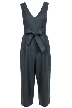 Club Monaco - Grey Wool Blend Wide Leg Jumpsuit Sz 6