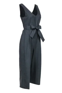 Club Monaco - Grey Wool Blend Wide Leg Jumpsuit Sz 6