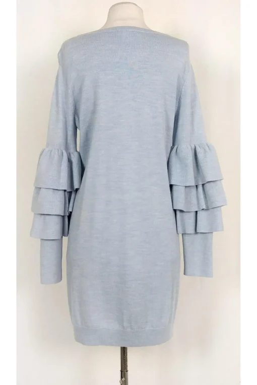 Club Monaco - Light Blue Ruffle Sleeve Dress Sz L