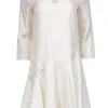 Club Monaco - Off-White Quilted Asymmetrical Midi Dress Sz 4