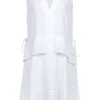 Club Monaco - White Sleeveless V-Neckline Dress Sz 12
