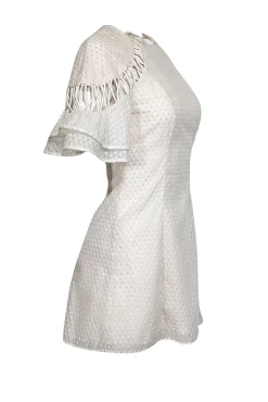 C/MEO Collective - Cream Textured Cross Detail Dress Sz 4