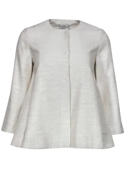 CO - Metallic White Button-Up Blazer Sz XS