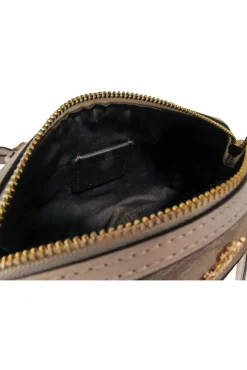 Coach - Beige & Brown Mini Monogram Crossbody Satchel