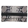 Coach - Black & Tan Snakeskin Foldover Clutch