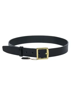 Coach - Black Leather w/ Gold Buckle Front Sz M