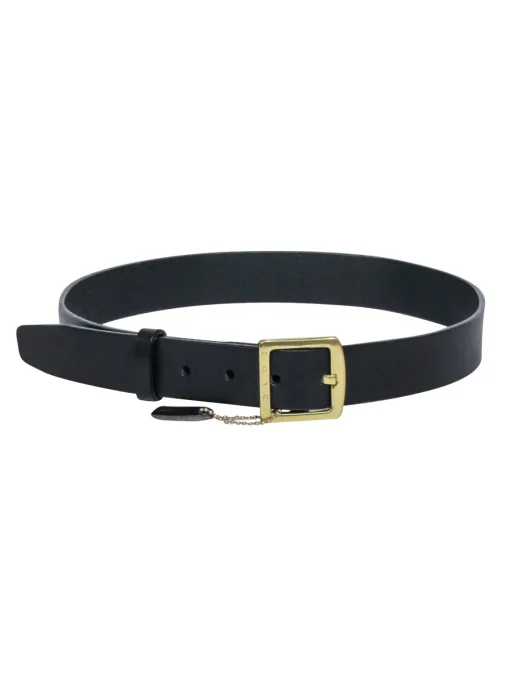 Coach - Black Leather w/ Gold Buckle Front Sz M