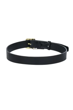 Coach - Black Leather w/ Gold Buckle Front Sz M