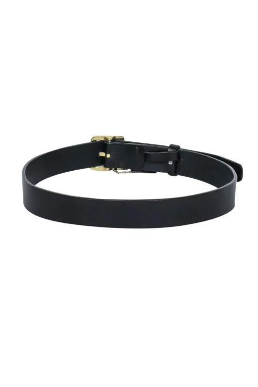 Coach - Black Leather w/ Gold Buckle Front Sz M