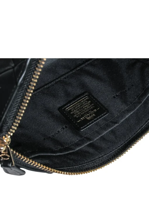 Coach - Black Quilted Chain Strap Shoulder Bag