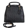 Coach - Black Textured Leather Satchel Bag