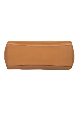 Coach - Brown Leather Convertible Shoulder Bag w/ Multiple Pockets