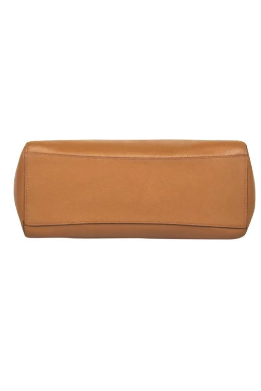 Coach - Brown Leather Convertible Shoulder Bag w/ Multiple Pockets