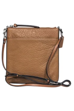 Coach - Brown Pebbled Leather Crossbody Purse