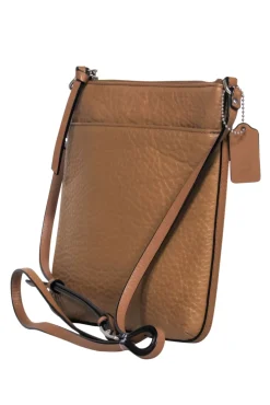 Coach - Brown Pebbled Leather Crossbody Purse