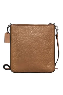 Coach - Brown Pebbled Leather Crossbody Purse