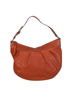 Coach - Burnt Orange Leather Hobo Shoulder Bag