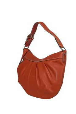 Coach - Burnt Orange Leather Hobo Shoulder Bag