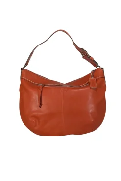 Coach - Burnt Orange Leather Hobo Shoulder Bag
