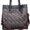Coach - Dark Brown Field Tote With Horse & Carriage Print