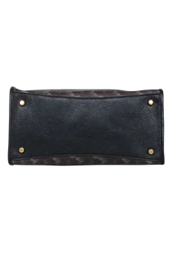 Coach - Dark Brown Field Tote With Horse & Carriage Print