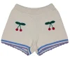 Coach - Ivory Signature Cherry Knit Shorts w/ Colorful Trim Sz XS