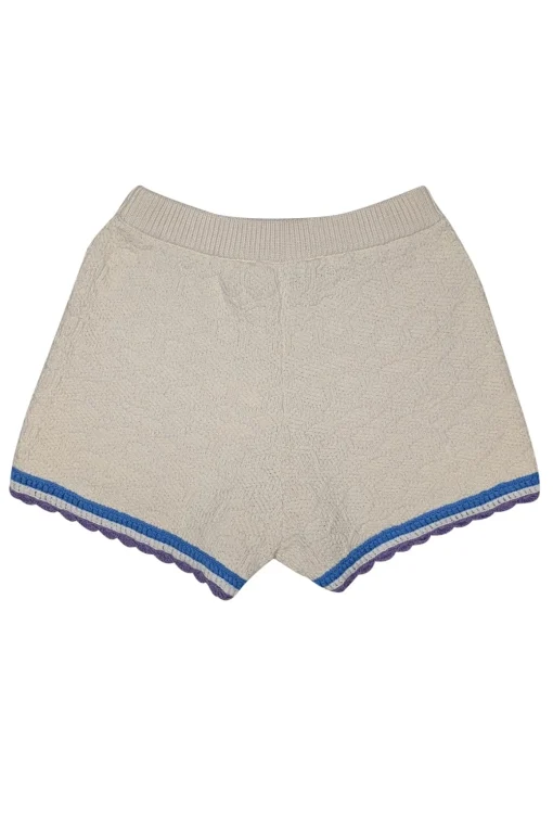 Coach - Ivory Signature Cherry Knit Shorts w/ Colorful Trim Sz XS
