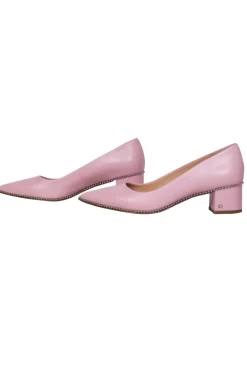 Coach – Pale Pink Pointed Toe Block Heel Pumps Sz 7
