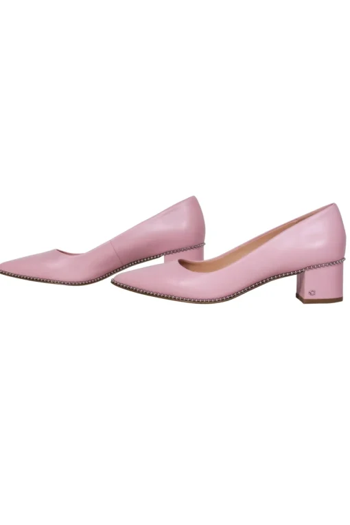 Coach – Pale Pink Pointed Toe Block Heel Pumps Sz 7