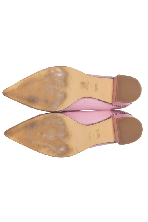 Coach – Pale Pink Pointed Toe Block Heel Pumps Sz 7