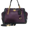 Coach - Plum Purple & Black Leather Mini "Dreamer" Bag