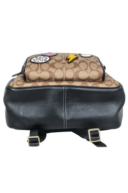 Coach - Tan Monogram Coated Canvas Backpack w/ Disney's Villain Court Patches