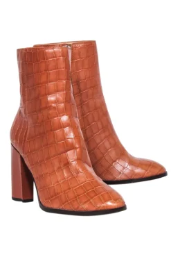 Coach - Tan Reptile Embossed Heel Boot Sz 7