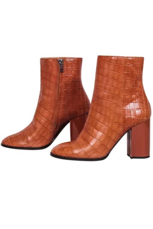 Coach - Tan Reptile Embossed Heel Boot Sz 7