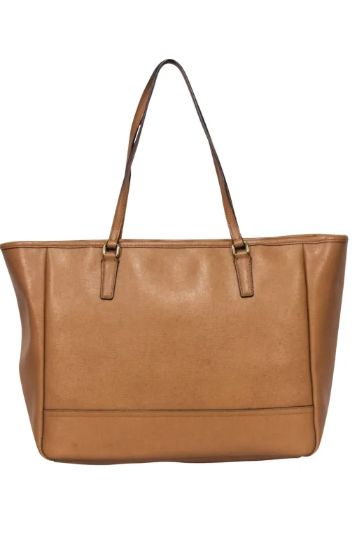 Coach - Tan Saffiano Leather Tote Bag