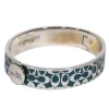 Coach - Teal & Silver Monogram Embossed Bangle