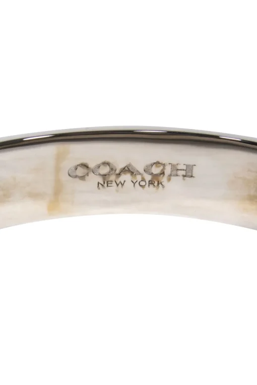 Coach - Teal & Silver Monogram Embossed Bangle