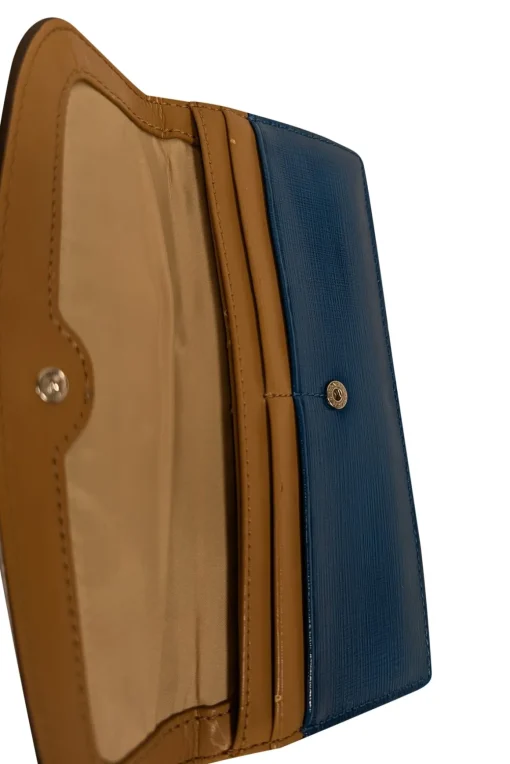 Coach - Teal Crossgrain Leather Wallet