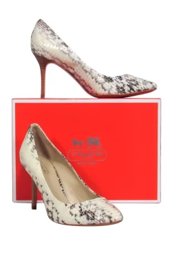 Coach - White & Black Snakeskin "Nala" Pumps Sz 8