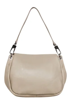 Coccinelle - Beige Grained Leather Shoulder Bag