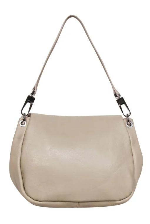 Coccinelle - Beige Grained Leather Shoulder Bag