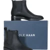 Cole Haan - Black Leather Waterproof "Mara Grand" Chelsea Rain Boots Sz 6.5
