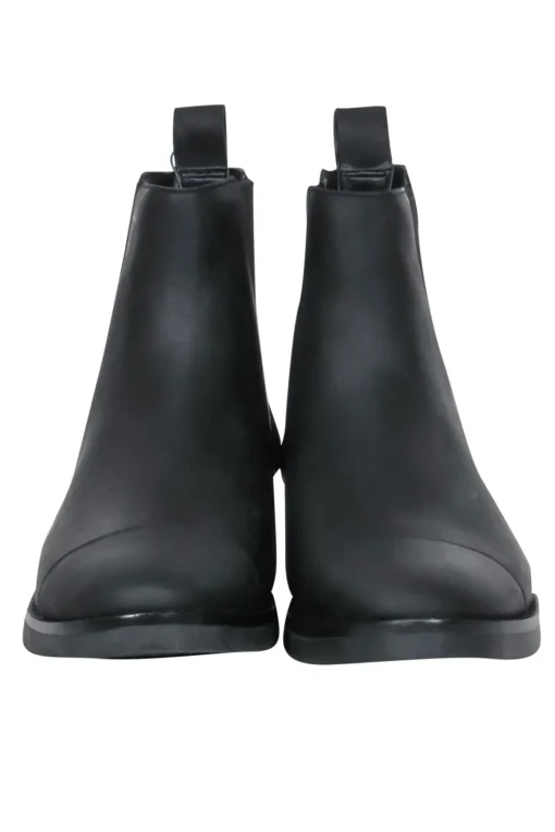 Cole Haan - Black Leather Waterproof "Mara Grand" Chelsea Rain Boots Sz 6.5
