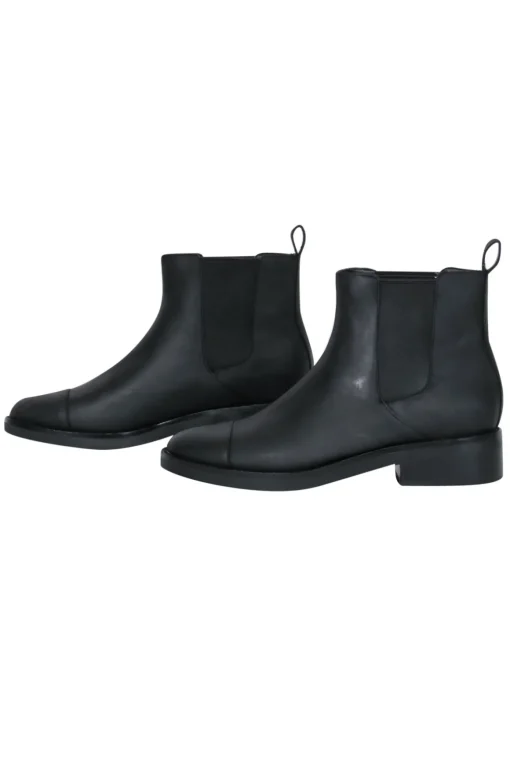 Cole Haan - Black Leather Waterproof "Mara Grand" Chelsea Rain Boots Sz 6.5